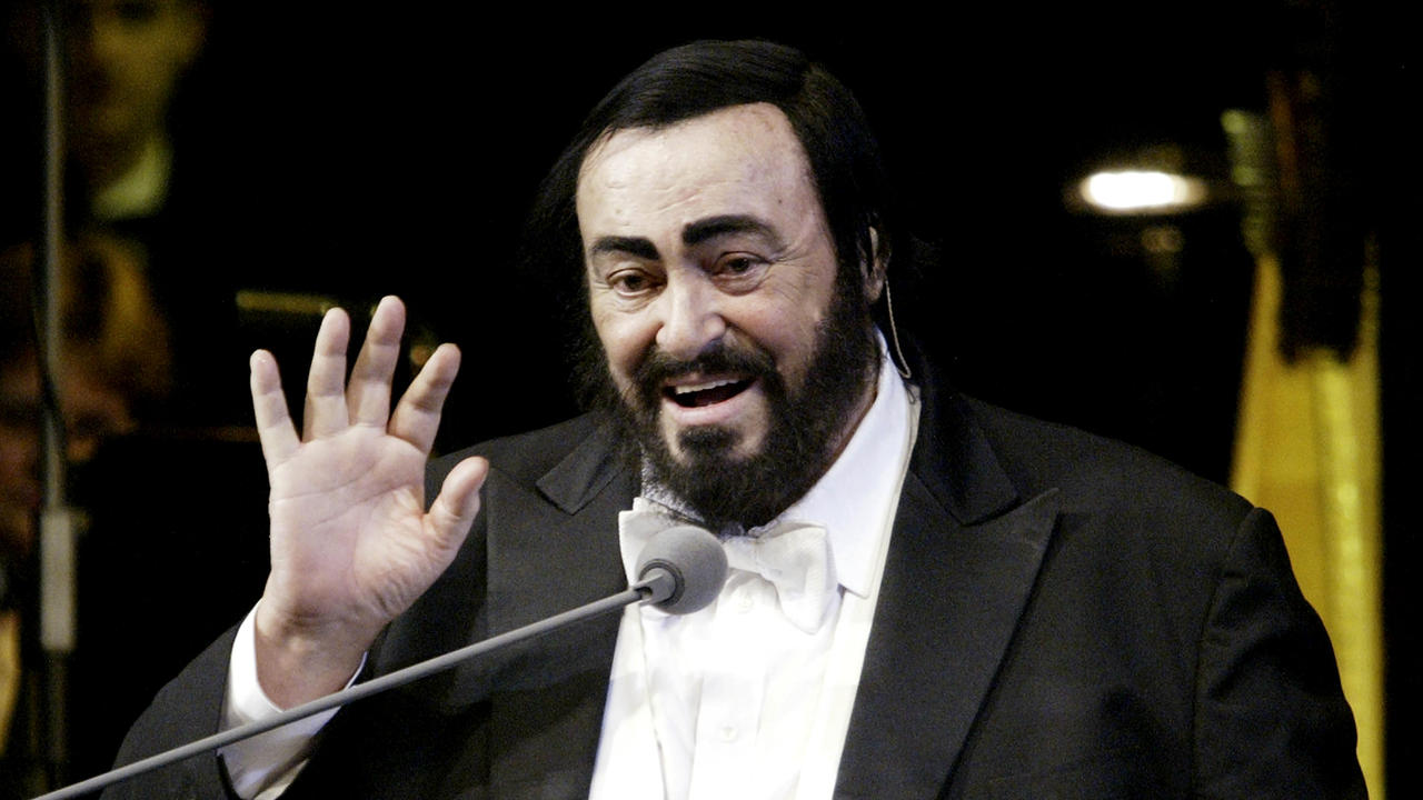 Italian Opera singer Luciano Pavarotti.