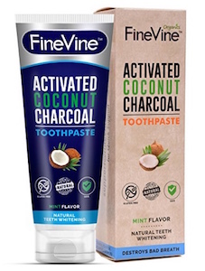 FineVine Activated Coconut Charcoal Toothpaste