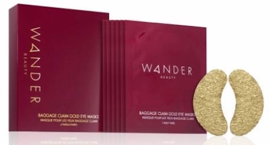 Wander Beauty Baggage Claim Gold Eye Masks