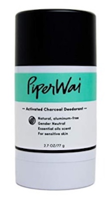 PiperWai Organic Aluminum-Free Charcoal Deodorant Stick