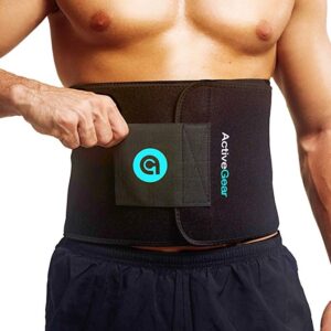 ActiveGear Waist Trimmer Belt Slim Body Sweat Wrap for Stomach and Back Lumbar Support